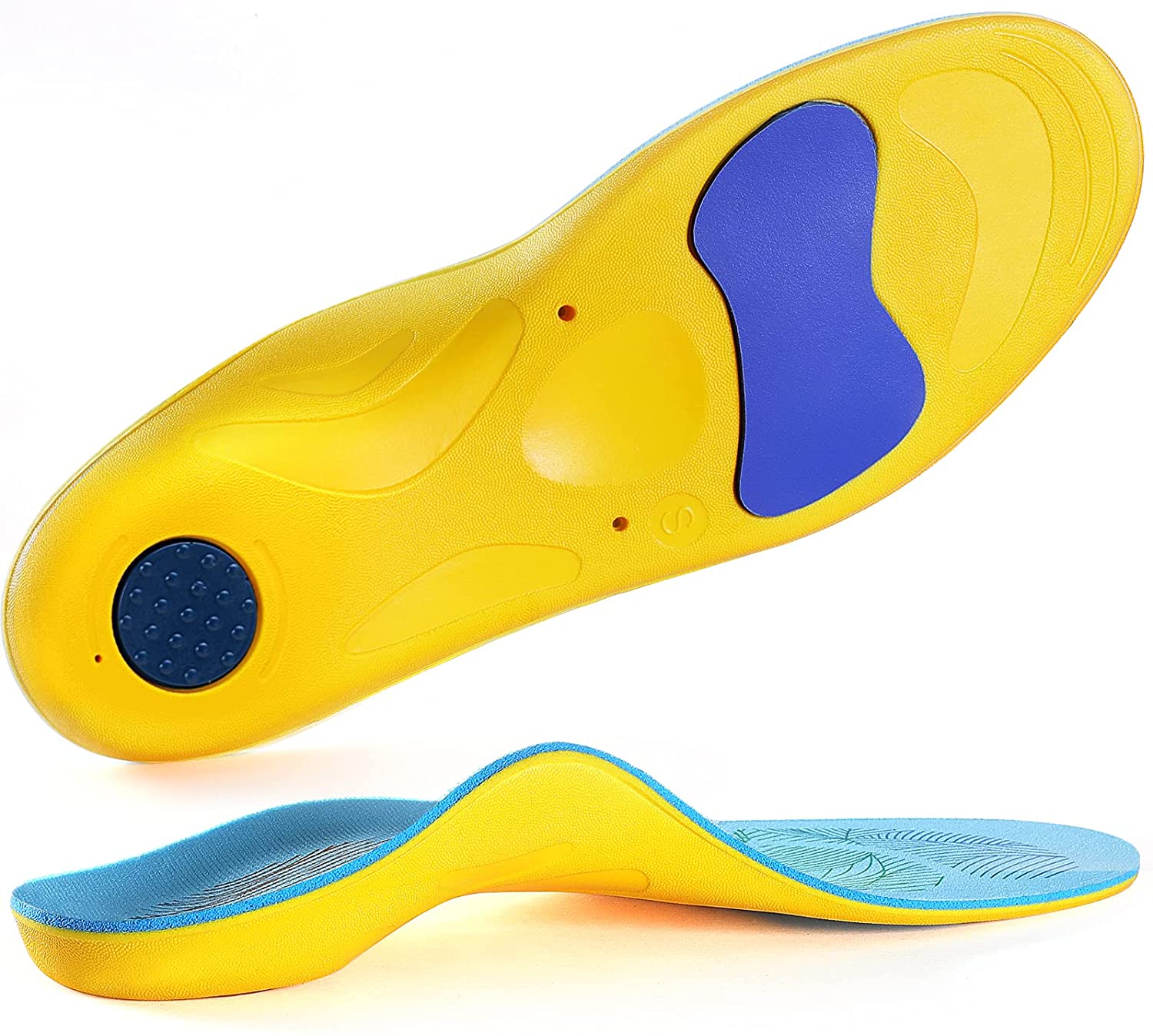 FM-406 Pain Relief Orthotics, Plantar Fasciitis High Arch Support Insoles 