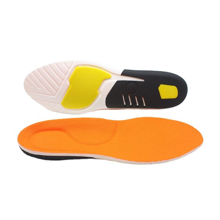 Rigid TPU ankle protect basketball sneaker shoes running sport insoles with shock absorbing gel cushions