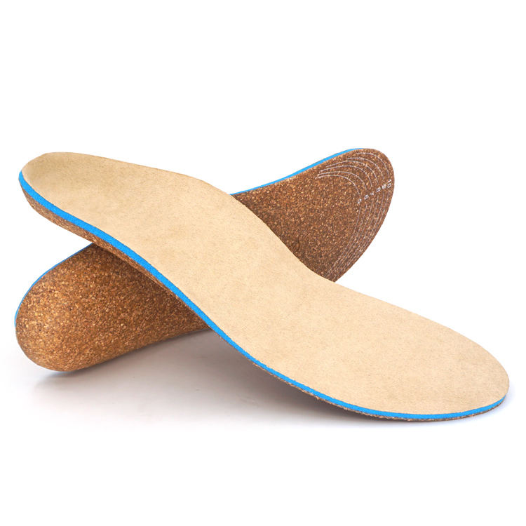 Cork Insoles Full Length Orthotic High Arch Foot Total Support Insert for Flat Feet, Plantar Fasciitis